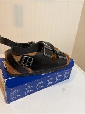 Birkenstock Black Adjustable Two-Strap Women's Sandals with Heel Strap